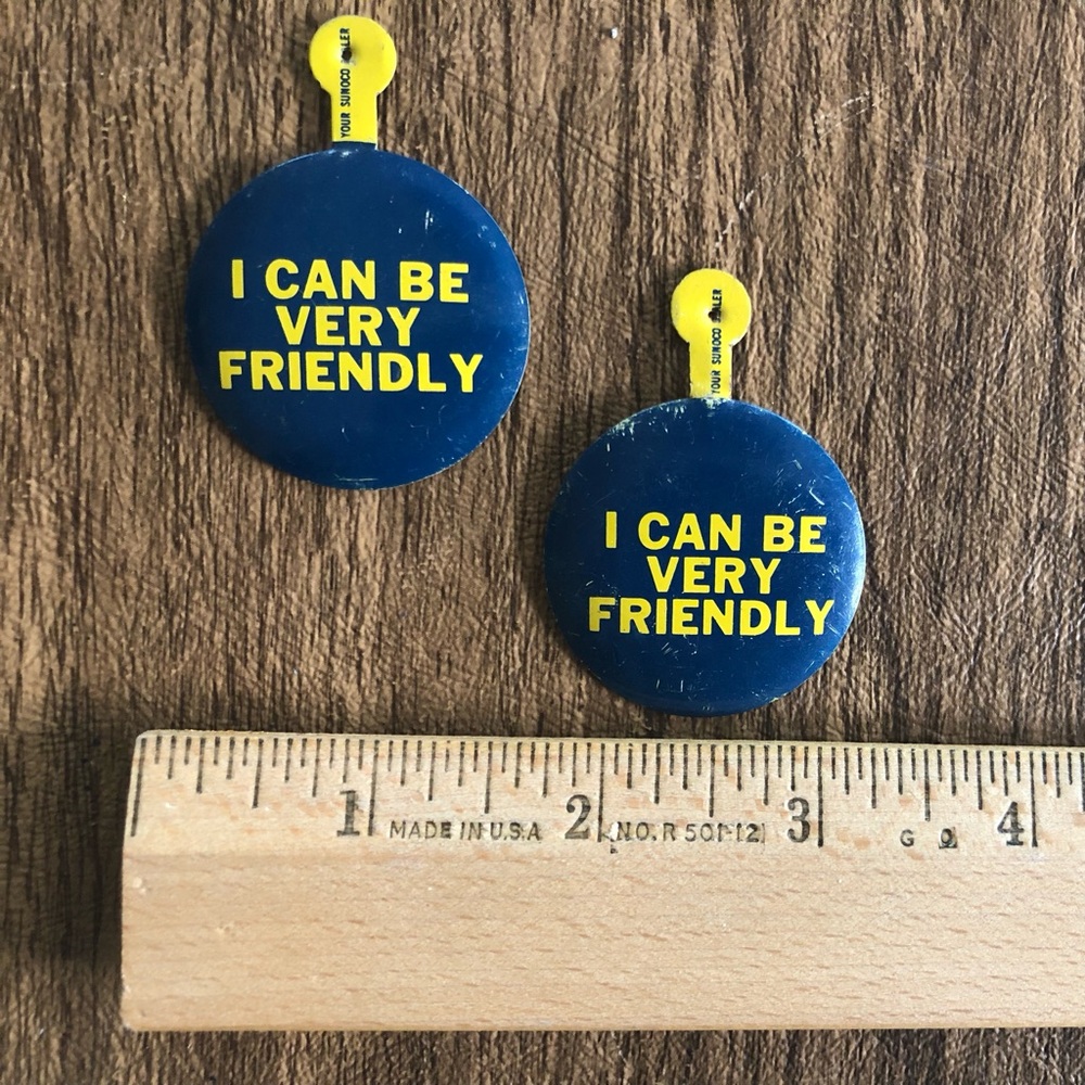 Vintage Sunoco Gas Station Buttons